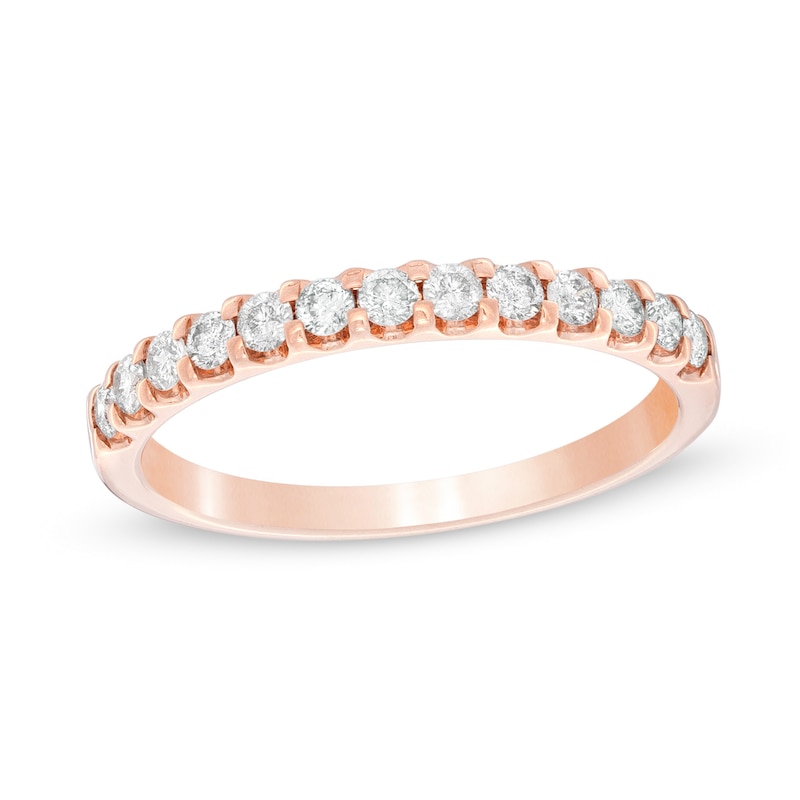 Main Image 1 of 3/8 CT. T.W. Diamond Anniversary Band in 10K Rose Gold