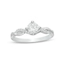 Thumbnail Image 1 of 1/2 CT. T.W. Diamond Twist Shank Engagement Ring in 14K White Gold