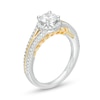 Thumbnail Image 2 of Enchanted Disney Anna 1 CT. T.W. Diamond Frame Split Shank Engagement Ring in 14K Two-Tone Gold