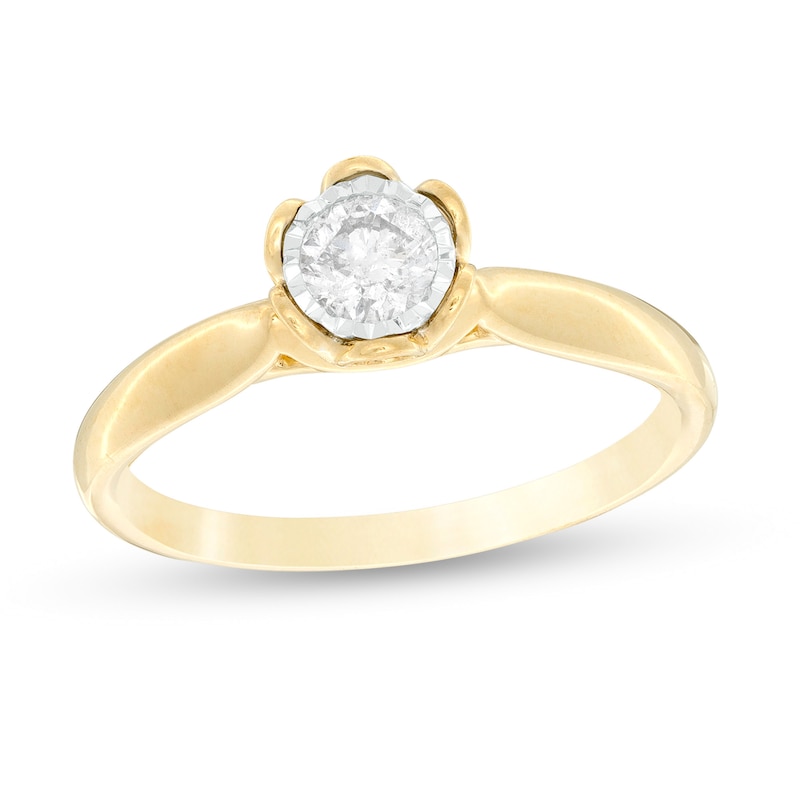 Main Image 1 of 1/3 CT. Diamond Solitaire Engagement Ring in 10K Gold