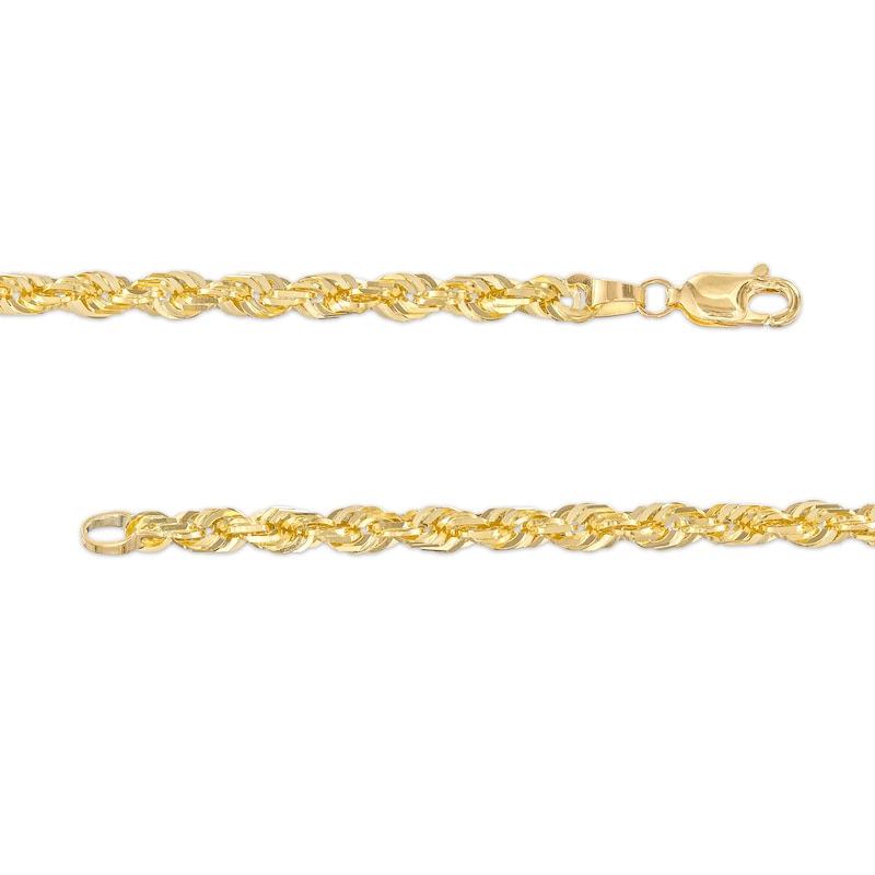 Main Image 3 of 3.85mm Glitter Rope Chain Necklace in Solid 14K Gold - 26"