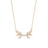Thumbnail Image 1 of Enchanted Disney Anna 1/5 CT. T.W. Diamond Double Wheat Necklace in 10K Gold