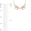 Thumbnail Image 3 of Enchanted Disney Anna 1/5 CT. T.W. Diamond Double Wheat Necklace in 10K Gold