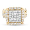 Thumbnail Image 0 of 2 CT. T.W. Princess-Cut Composite Diamond Frame Engagement Ring in 10K Gold