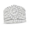Thumbnail Image 0 of 3 CT. T.W. Composite Diamond Oval Frame Three Piece Bridal Set in 14K White Gold