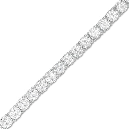 5.0mm White Lab-Created Sapphire Tennis Bracelet in Sterling Silver - 7.5&quot;