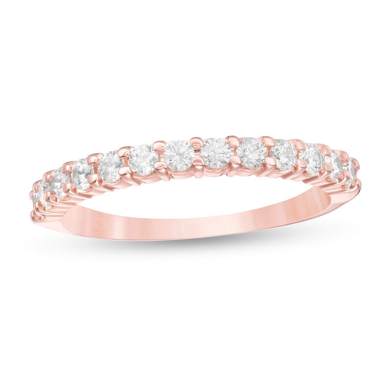 Main Image 1 of 1/2 CT. T.W. Diamond Anniversary Band in 14K Rose Gold