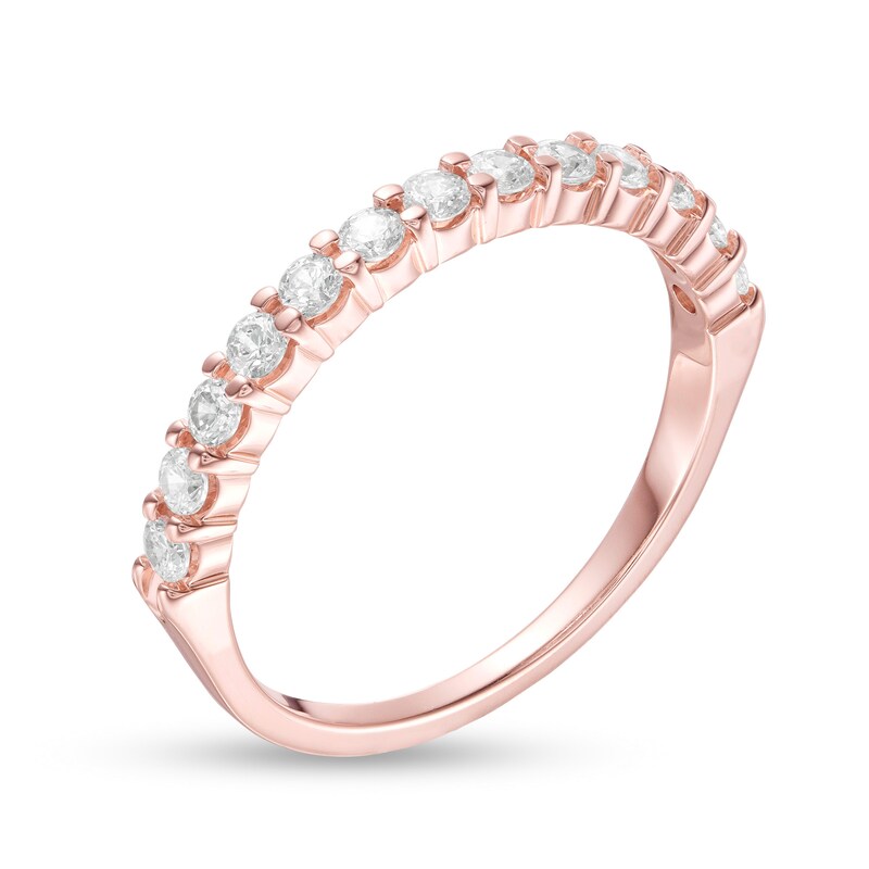 Main Image 2 of 1/2 CT. T.W. Diamond Anniversary Band in 14K Rose Gold