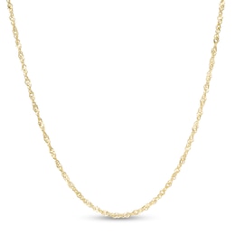 1.5mm Singapore Chain Necklace in 10K Gold - 16"