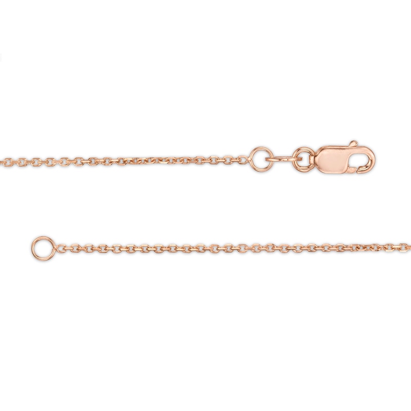 Main Image 3 of 1.1mm Cable Chain Necklace in Hollow 10K Rose Gold - 20"