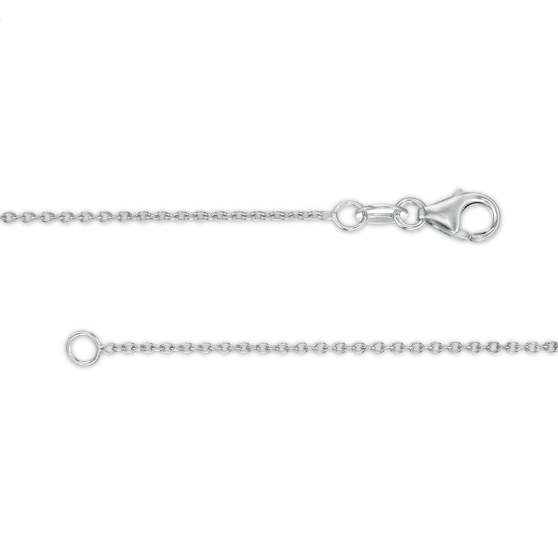 Main Image 3 of 0.9mm Cable Chain Necklace in Hollow 10K White Gold - 18"