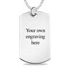 Thumbnail Image 3 of Engravable Map Dog Tag Pendant in Sterling Silver (1 Address and 4 Lines)