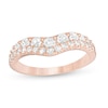 Thumbnail Image 1 of 1 CT. T.W. Diamond Double Row Contour Anniversary Band in 14K Rose Gold