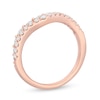 Thumbnail Image 2 of 1 CT. T.W. Diamond Double Row Contour Anniversary Band in 14K Rose Gold