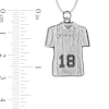 Thumbnail Image 4 of Engravable Name and Number Textured Soccer Jersey Sport Pendant in Sterling Silver (1 Number and 2 Lines)