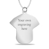 Thumbnail Image 3 of Engravable Player Name and Number Textured Baseball Jersey Sport Pendant in Sterling Silver (1 Number and Line)