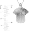 Thumbnail Image 4 of Engravable Player Name and Number Textured Baseball Jersey Sport Pendant in Sterling Silver (1 Number and Line)