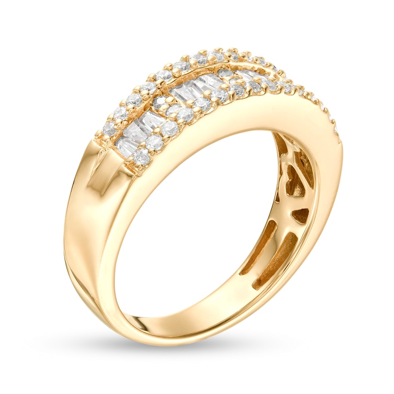 3/4 CT. T.W. Diamond Multi-Row Band in 14K Gold | Zales Outlet