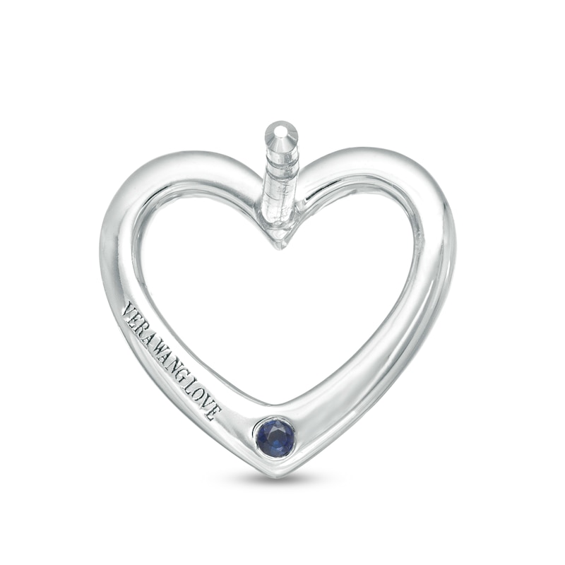 Main Image 2 of Vera Wang Love Collection 1/15 CT. T.W. Diamond Heart Outline Single Stud Earring in Sterling Silver