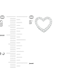 Thumbnail Image 3 of Vera Wang Love Collection 1/15 CT. T.W. Diamond Heart Outline Single Stud Earring in Sterling Silver