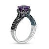 Thumbnail Image 1 of Enchanted Disney Villains Ursula Amethyst and 1/2 CT. T.W. Black Diamond Engagement Ring in 14K White Gold