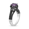Thumbnail Image 2 of Enchanted Disney Villains Ursula Amethyst and 1/2 CT. T.W. Black Diamond Engagement Ring in 14K White Gold