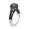 Thumbnail Image 1 of Enchanted Disney Villains Ursula Amethyst and 1/2 CT. T.W. Black Diamond Engagement Ring in 14K White Gold