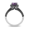 Thumbnail Image 3 of Enchanted Disney Villains Ursula Amethyst and 1/2 CT. T.W. Black Diamond Engagement Ring in 14K White Gold
