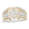 Thumbnail Image 1 of Men's 1 CT. T.W. Composite Diamond Multi-Row Ring in 10K Gold