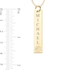 Thumbnail Image 4 of Engravable Name Basketball Vertical Bar Sport Pendant in 10K White, Yellow or Rose Gold (2 Lines)