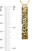 Thumbnail Image 4 of Engravable Print Vertical Bar Pendant in 10K White, Yellow or Rose Gold (1 Line)
