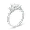 Thumbnail Image 3 of 2 CT. T.W. Certified Oval Lab-Grown Diamond Past Present Future® Engagement Ring in 14K White Gold (G/SI2)