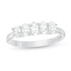 Thumbnail Image 1 of 1 CT. T.W.  Oval Lab-Grown Diamond Five Stone Anniversary Band in 14K White Gold (F/SI2)