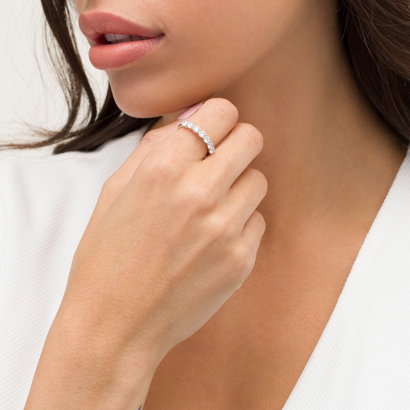 Main Image 2 of 1 CT. T.W. Lab-Grown Diamond Seven Stone Anniversary Band in 14K White Gold (F/SI2)