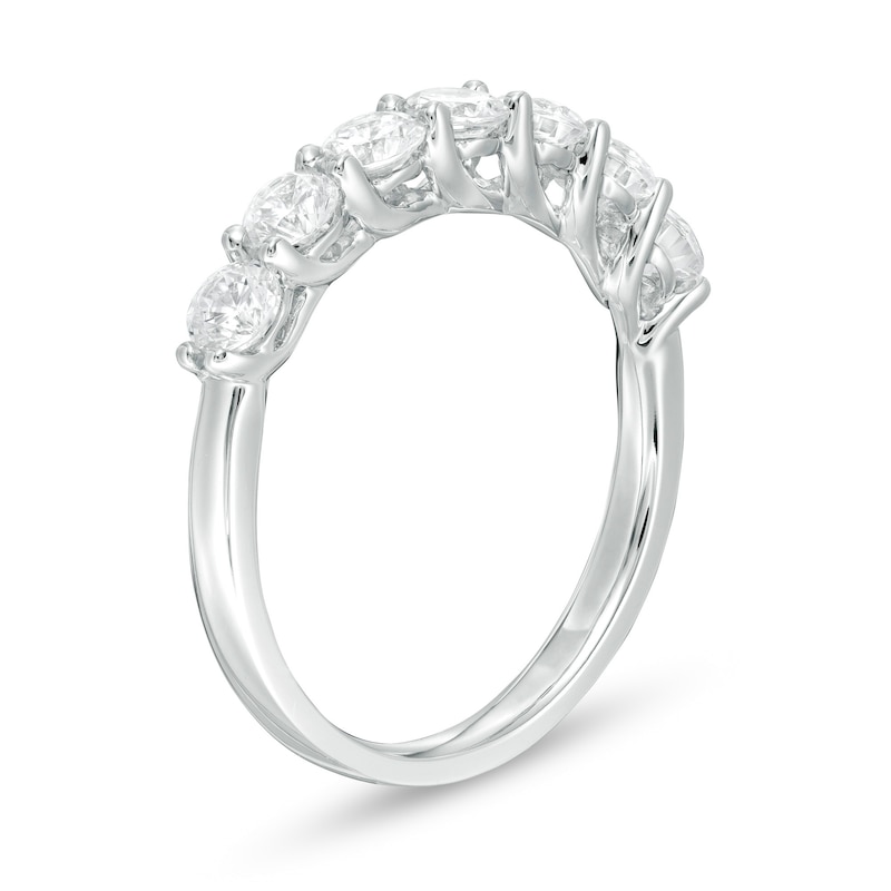 Main Image 3 of 1 CT. T.W. Lab-Grown Diamond Seven Stone Anniversary Band in 14K White Gold (F/SI2)