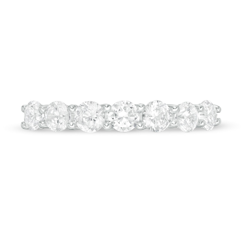1 CT. T.W. Certified Lab-Created Diamond Seven Stone Anniversary Band in 14K White Gold (F/SI2)