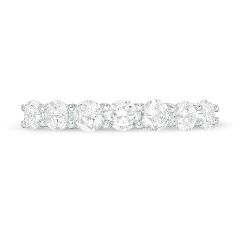 Main Image 4 of 1 CT. T.W. Lab-Grown Diamond Seven Stone Anniversary Band in 14K White Gold (F/SI2)