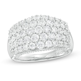 2 CT. T.W. Certified Lab-Grown Diamond Multi-Row Ring in 14K White Gold (F/SI2)