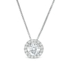 Thumbnail Image 1 of 1/2 CT. T.W. Certified Lab-Grown Diamond Frame Pendant in 14K White Gold (F/SI2)