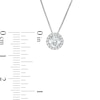 Thumbnail Image 3 of 1/2 CT. T.W. Certified Lab-Grown Diamond Frame Pendant in 14K White Gold (F/SI2)