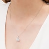 Thumbnail Image 2 of 1 CT. T.W. Certified Lab-Grown Diamond Double Frame Pendant in 14K White Gold (F/SI2)