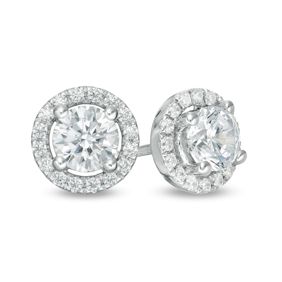 1 CT. T.W. Certified LabCreated Diamond Frame Stud Earrings in 14K