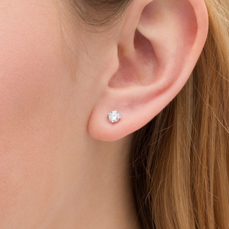 2.00 Ct Oval Shape Simulated Diamond Halo Stud Earrings 14K White Gold Over 