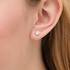 Thumbnail Image 2 of 1 CT. T.W. Certified Lab-Grown Diamond Solitaire Stud Earrings in 14K White Gold (F/SI2)
