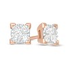 Thumbnail Image 0 of 1/4 CT. T.W. Composite Diamond Square Stud Earrings in 10K Rose Gold