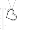 Thumbnail Image 4 of The Kindred Heart from Vera Wang Love Collection 5/8 CT. T.W. Black Diamond Pendant in Sterling Silver - 19"