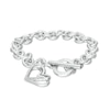 Thumbnail Image 1 of The Kindred Heart from Vera Wang Love Collection 1/10 CT. T.W. Diamond Toggle Bracelet in Sterling Silver