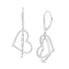 The Kindred Heart from Vera Wang Love Collection 1/3 CT. T.W. Diamond Interlocking Drop Earrings in Sterling Silver