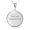 Thumbnail Image 3 of Engravable Photo Lotus Flower Swivel Disc Pendant in 14K White, Yellow or Rose Gold (1 Image and 4 Lines)
