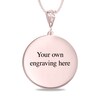 Thumbnail Image 3 of Engravable Photo Family Tree Swivel Disc Pendant in 14K White, Yellow or Rose Gold (1 Image and 4 Lines)